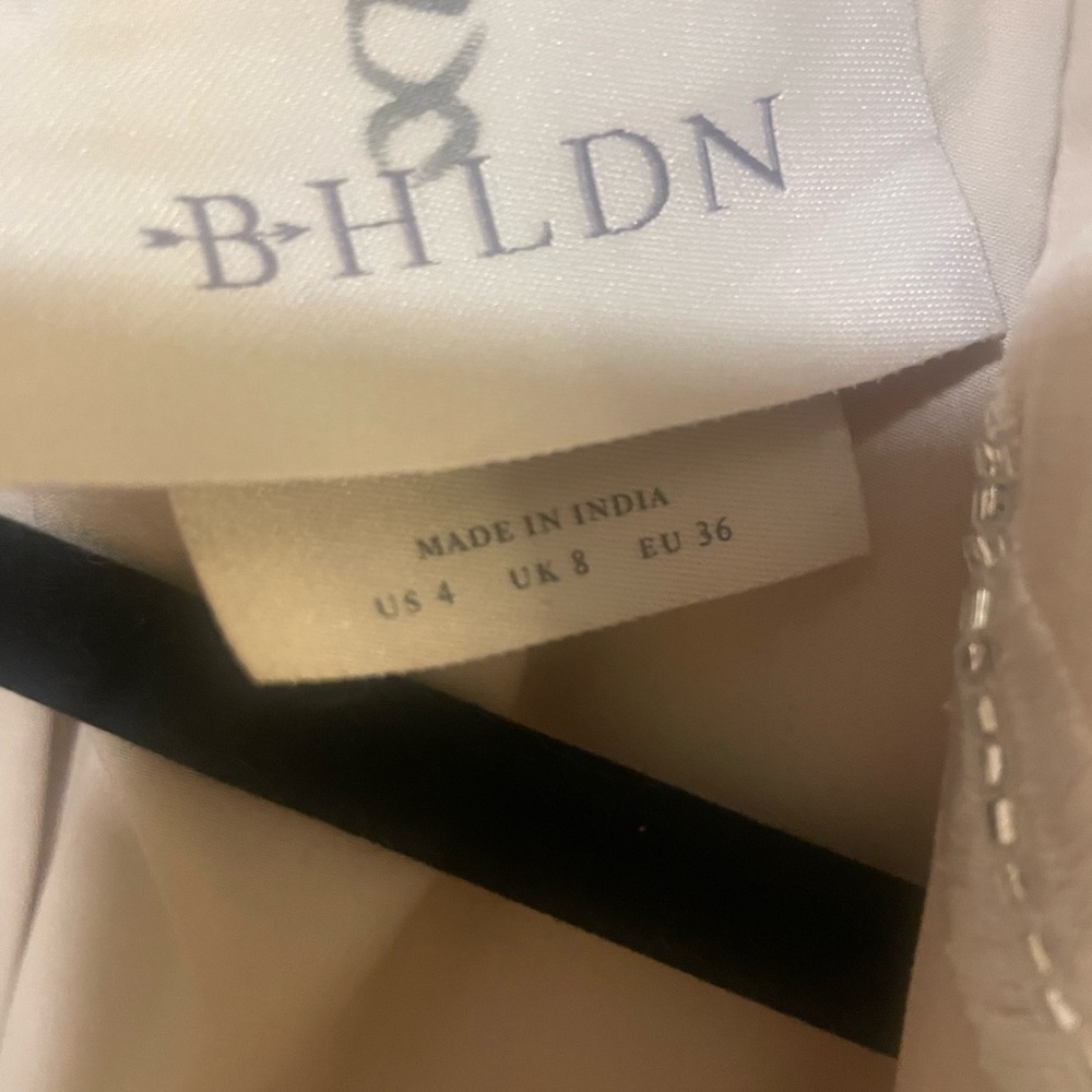 Anthropologie BHLDN Belize Embroidered A-Line Long Sleeve V-Neck Gown Size 4 NWT - Picture 7 of 9